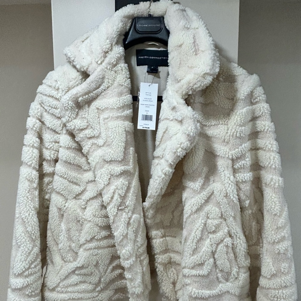 French Connection Cream Teddy Jacket